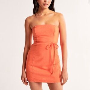 Abercrombie & Fitch Tie-Side Skort Orange